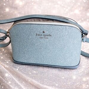 ✨ Kate Spade New York Mini Glitter Crossbody – Blue Sparkle – Brand New ✨